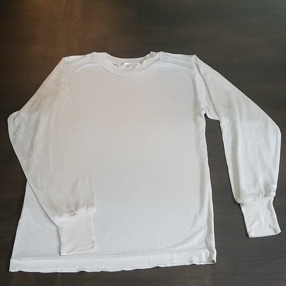 100% Pure silk long sleeve T